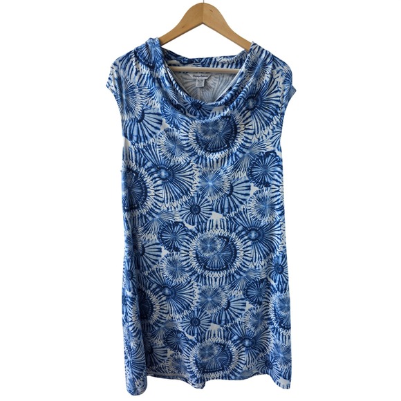 Tommy Bahama Dresses & Skirts - Tommy Bahama IslandZone Dress XL Sand Peso Resort Coastal Sleeveless Tie Dye EUC